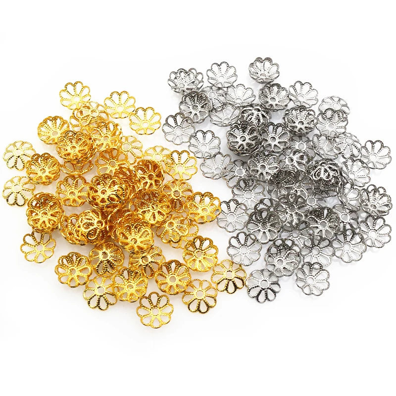 50pcs stainless steel bead caps