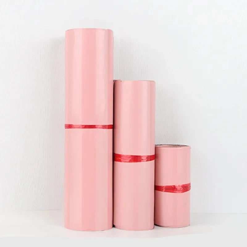 50pcs Shipping bags plastic Pink different sizes