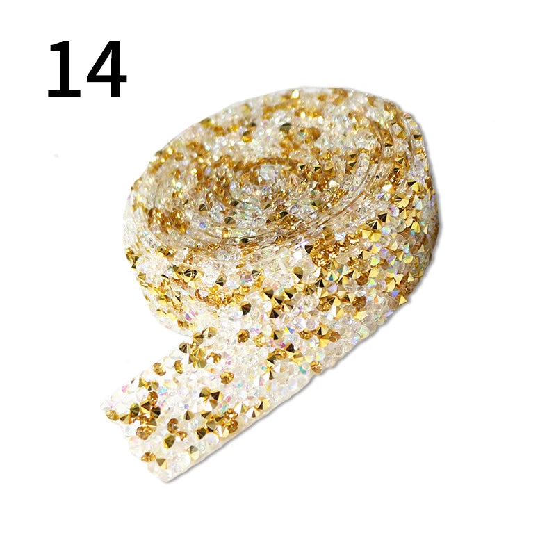 Rhinestone hot fix ribbon