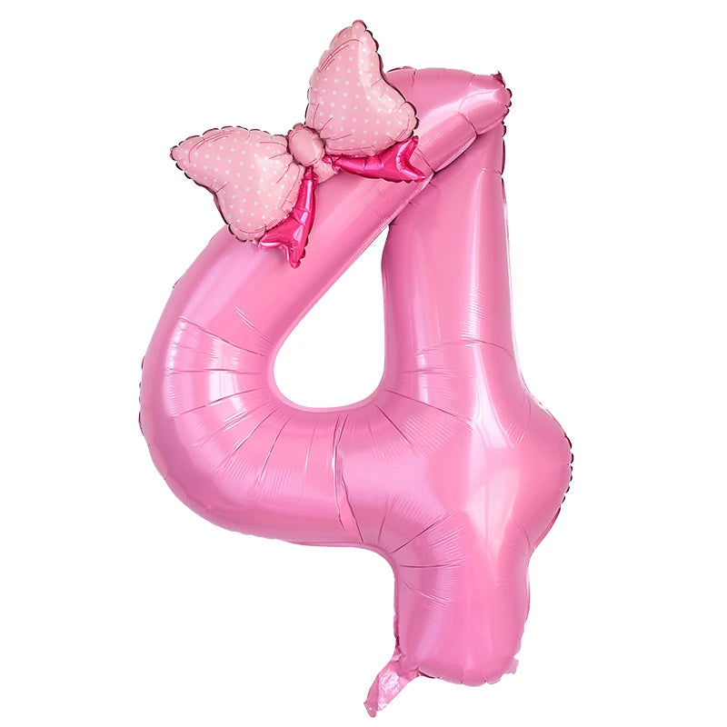Stora ballonger Rosa med sifffror