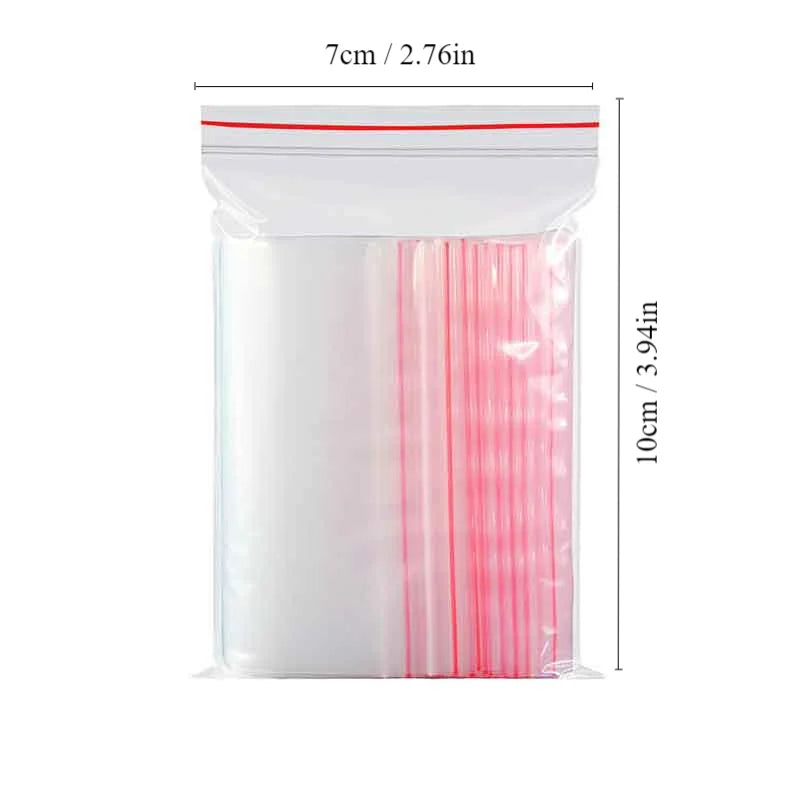 100 zip lock bags in smaller sizes