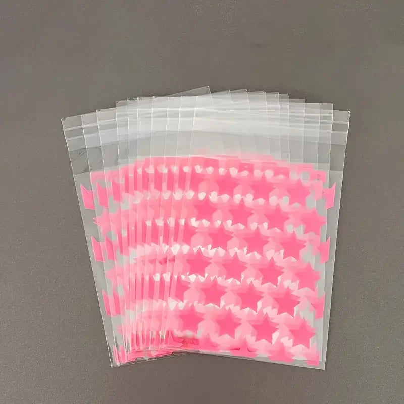 100st mönstrade cellofan påsar