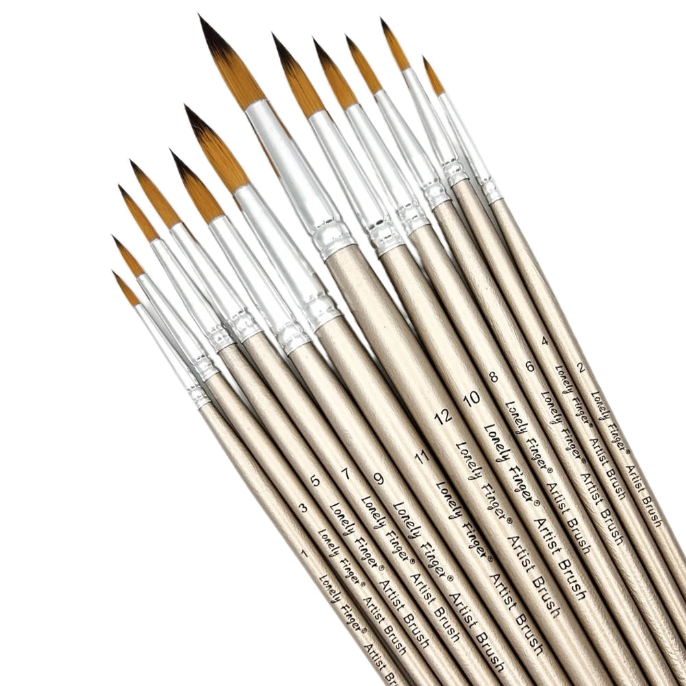 12-pack spetsiga penslar