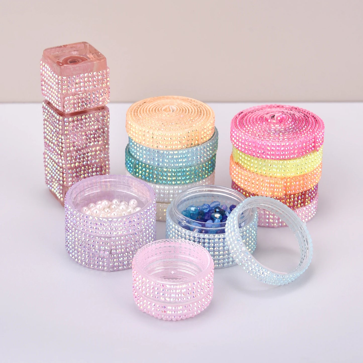Rhinestone tape pastel colors