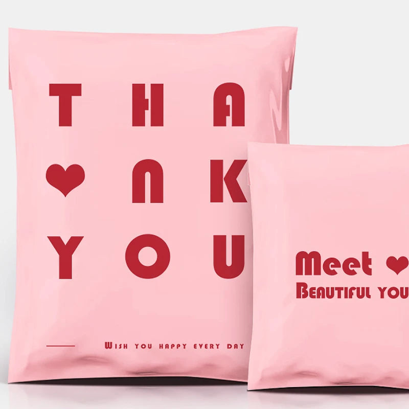 Shipping bags Pink "Thank you"
