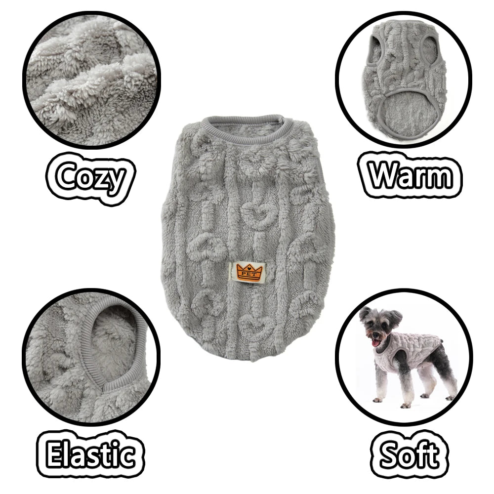 Mönstrad fleece tröja hund