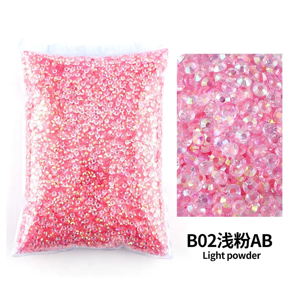 Strass stenar Resin olika Röd Rosa Nyanser
