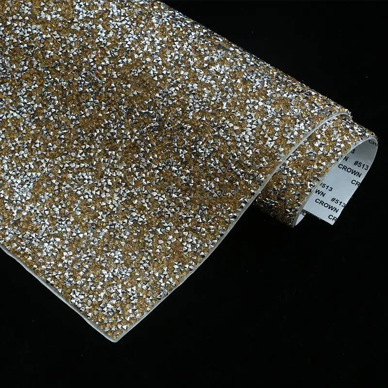 24x20cm sheet of rhinestone tape with triangular rhinestones