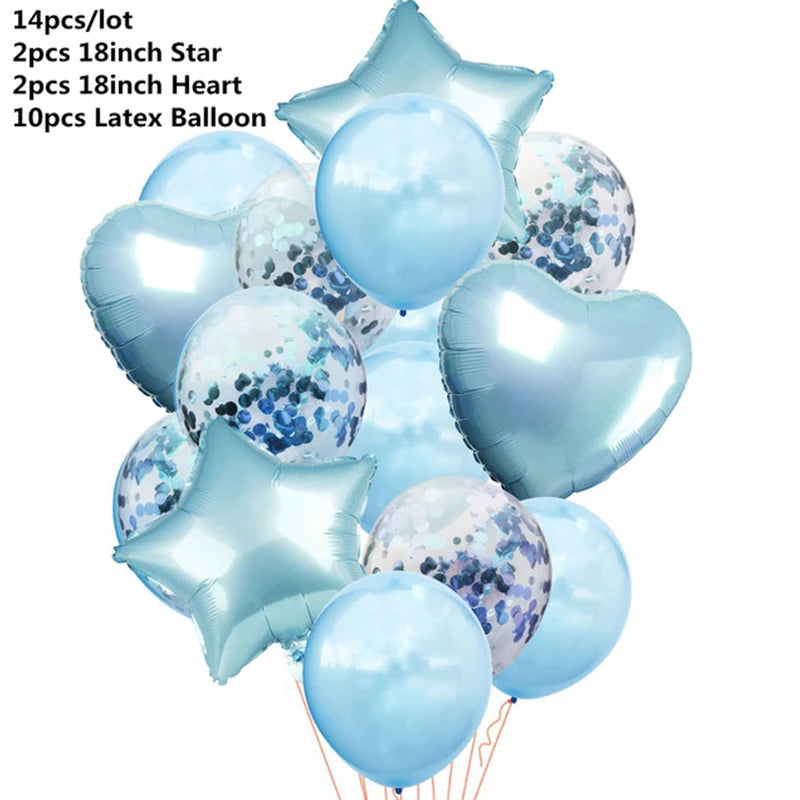 Ballong kit 14-pack metallic och paljett ballong