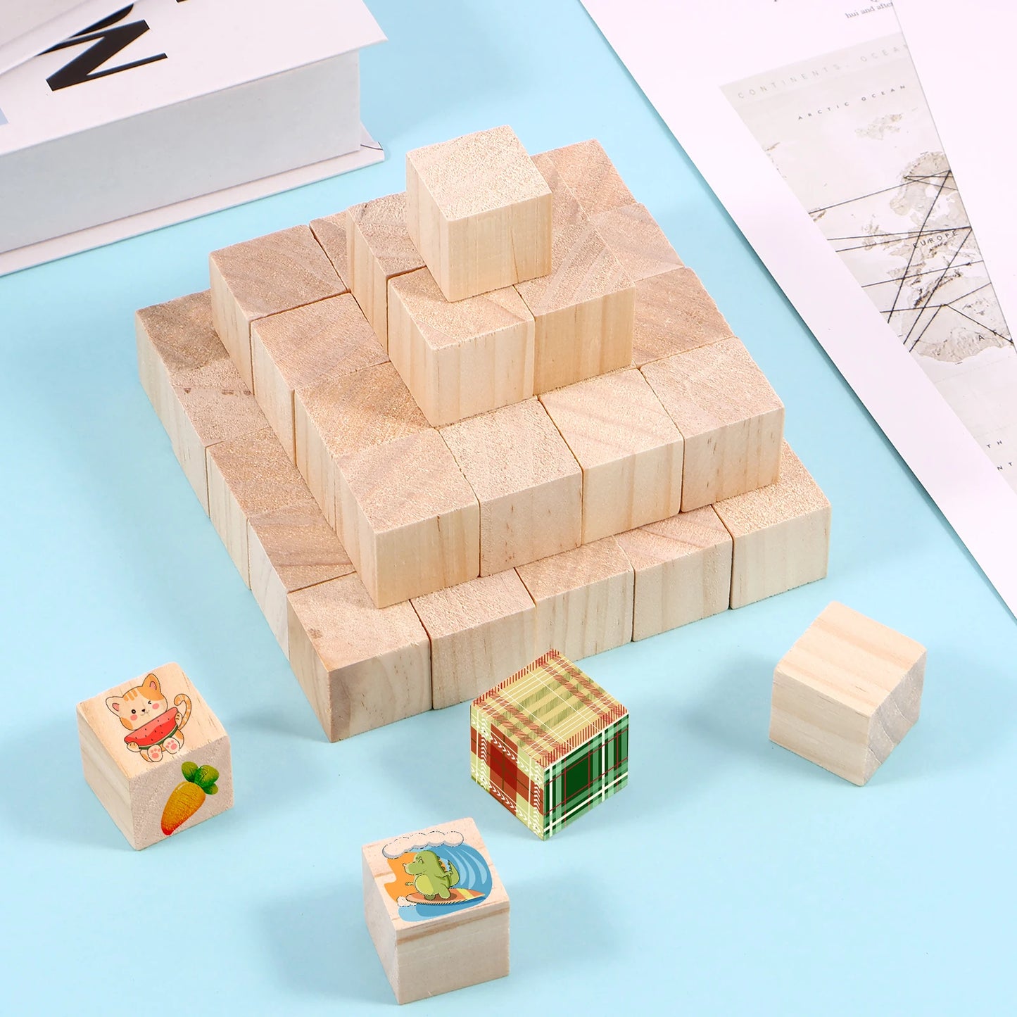 Wooden cubes 2.5cm