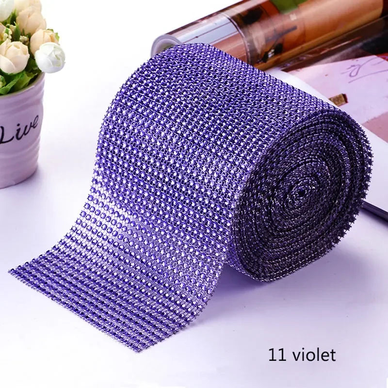 Mech decor rhinestone ribbon