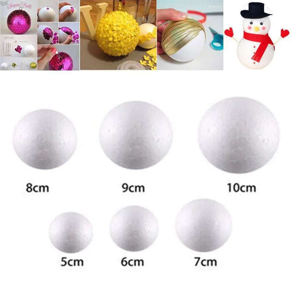 10-pack of white Styrofoam balls