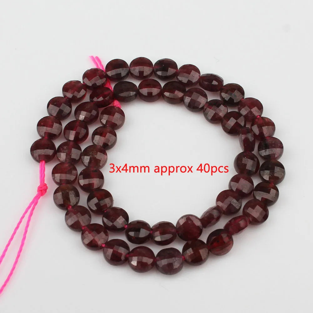 Naturel Garnet ädelsten pärlor