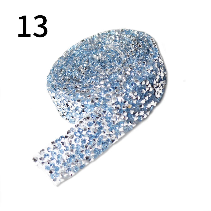 Rhinestone hot fix ribbon