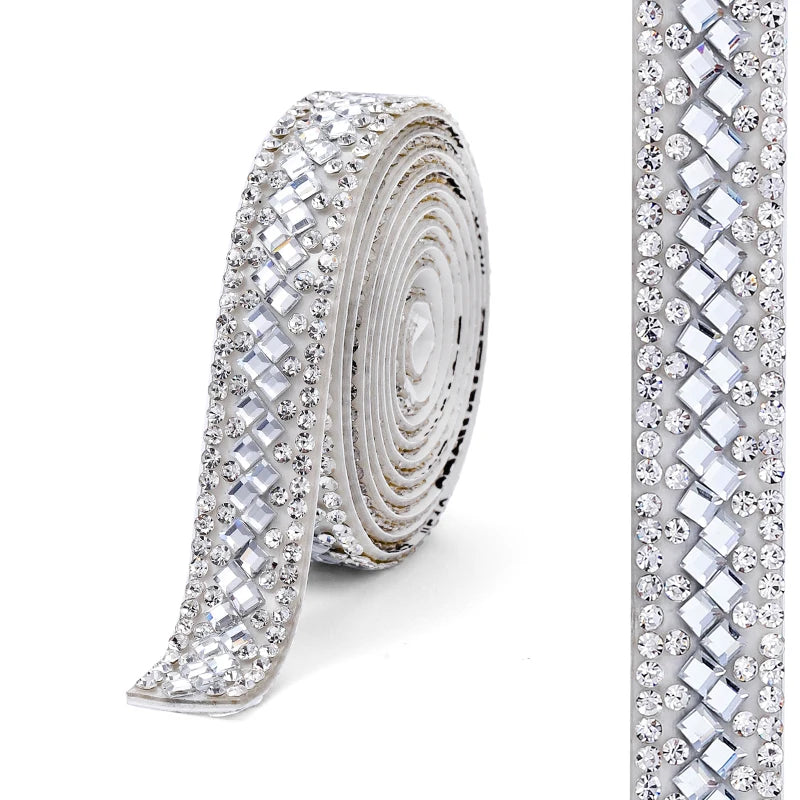 Strass tejp med strass plattor
