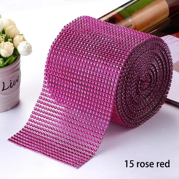 Mech decor rhinestone ribbon