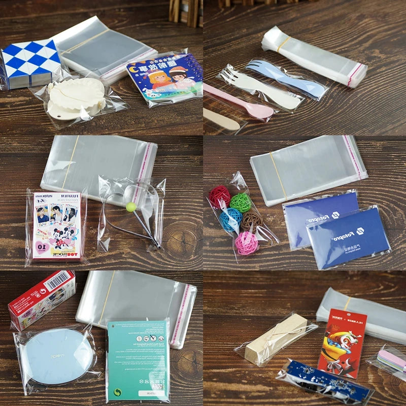 100-pack of cellophane bags in various sizes