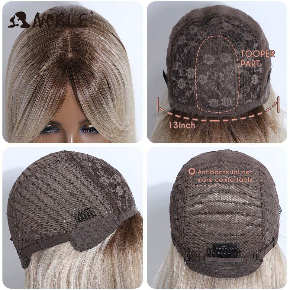 peruk axel långt blond /brun/ svart