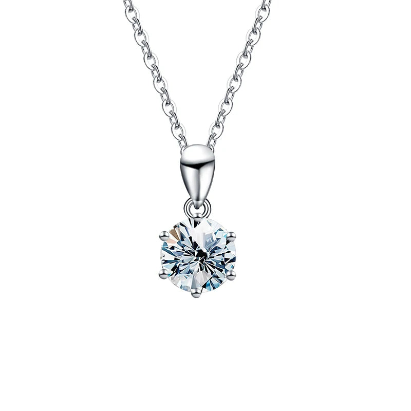 Halsband med berlock Diamant Moissanite