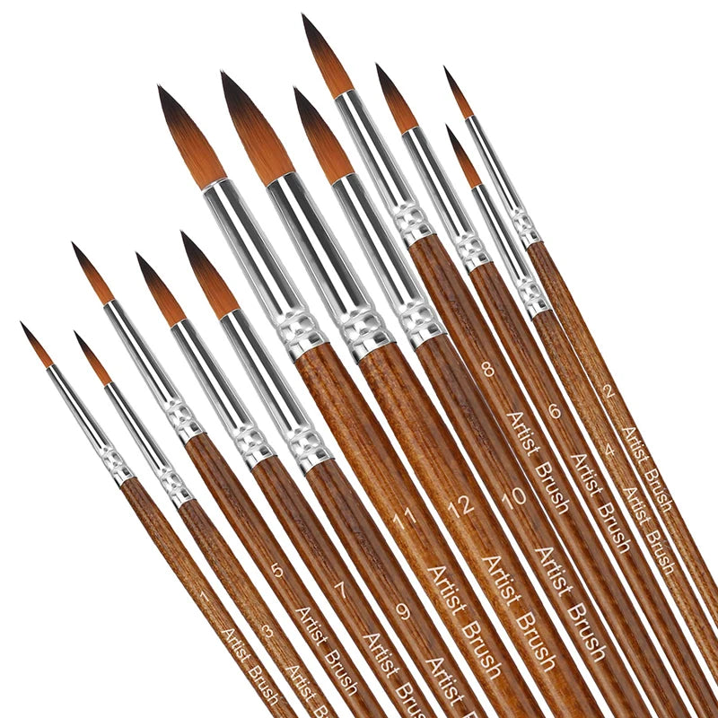 12-pack spetsiga penslar