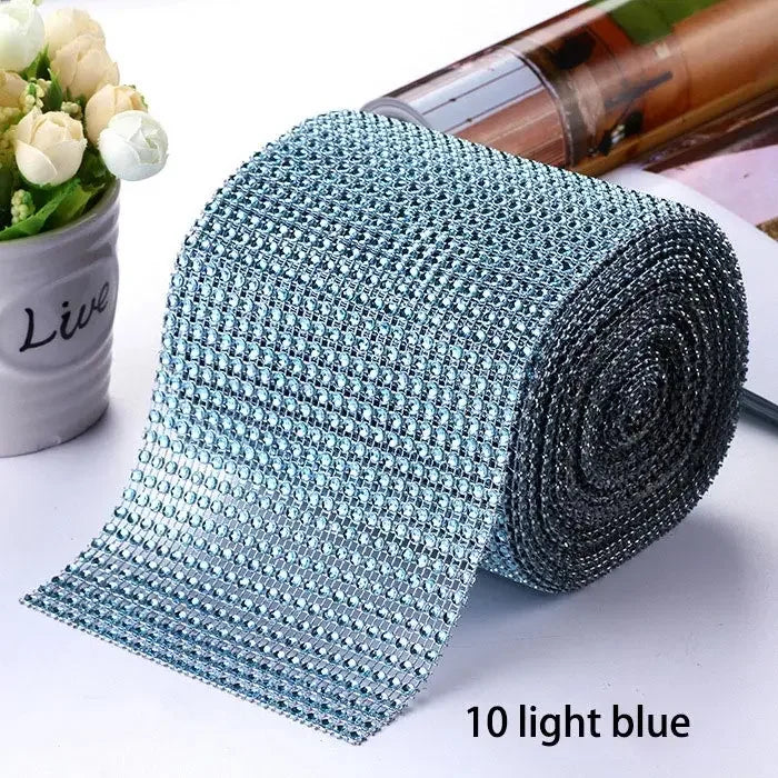 Mech decor rhinestone ribbon