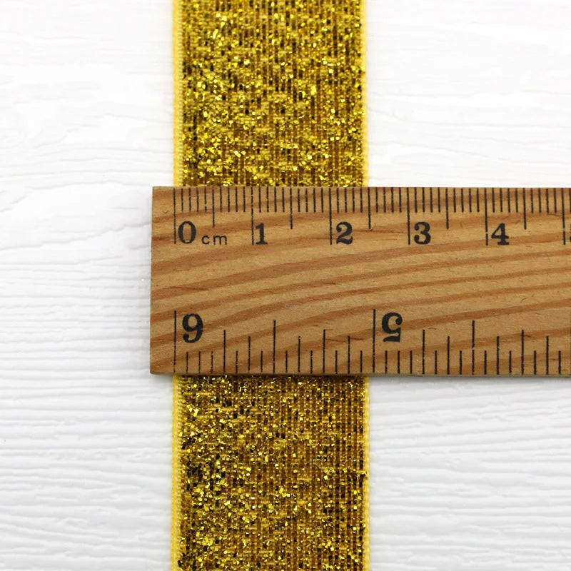10M velvet ribbon with glitter