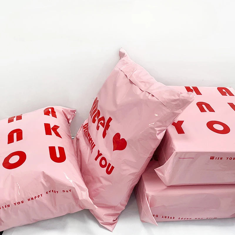Shipping bags Pink "Thank you"
