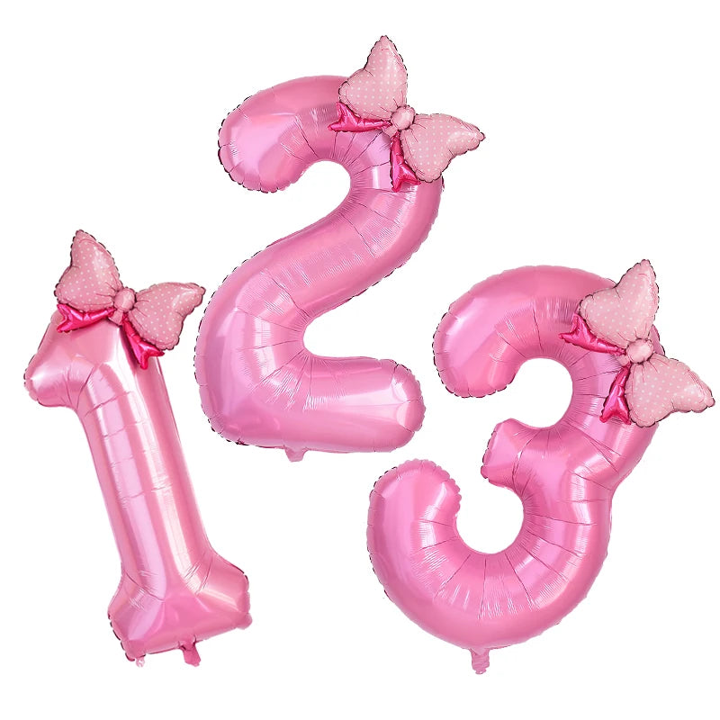 Stora ballonger Rosa med sifffror