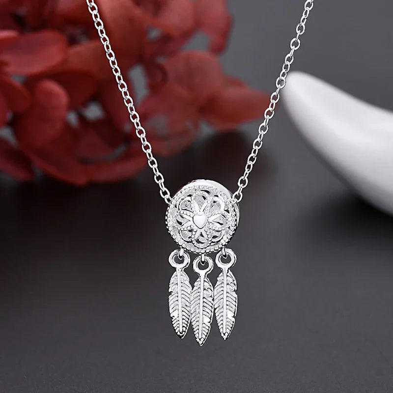 Bohemian Halsband & örhängen set i äkta silver
