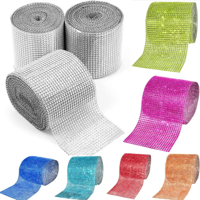 Mech decor rhinestone ribbon