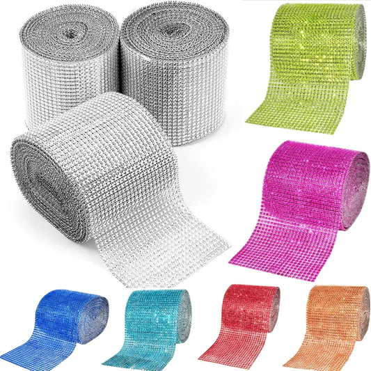 Mech decor rhinestone ribbon