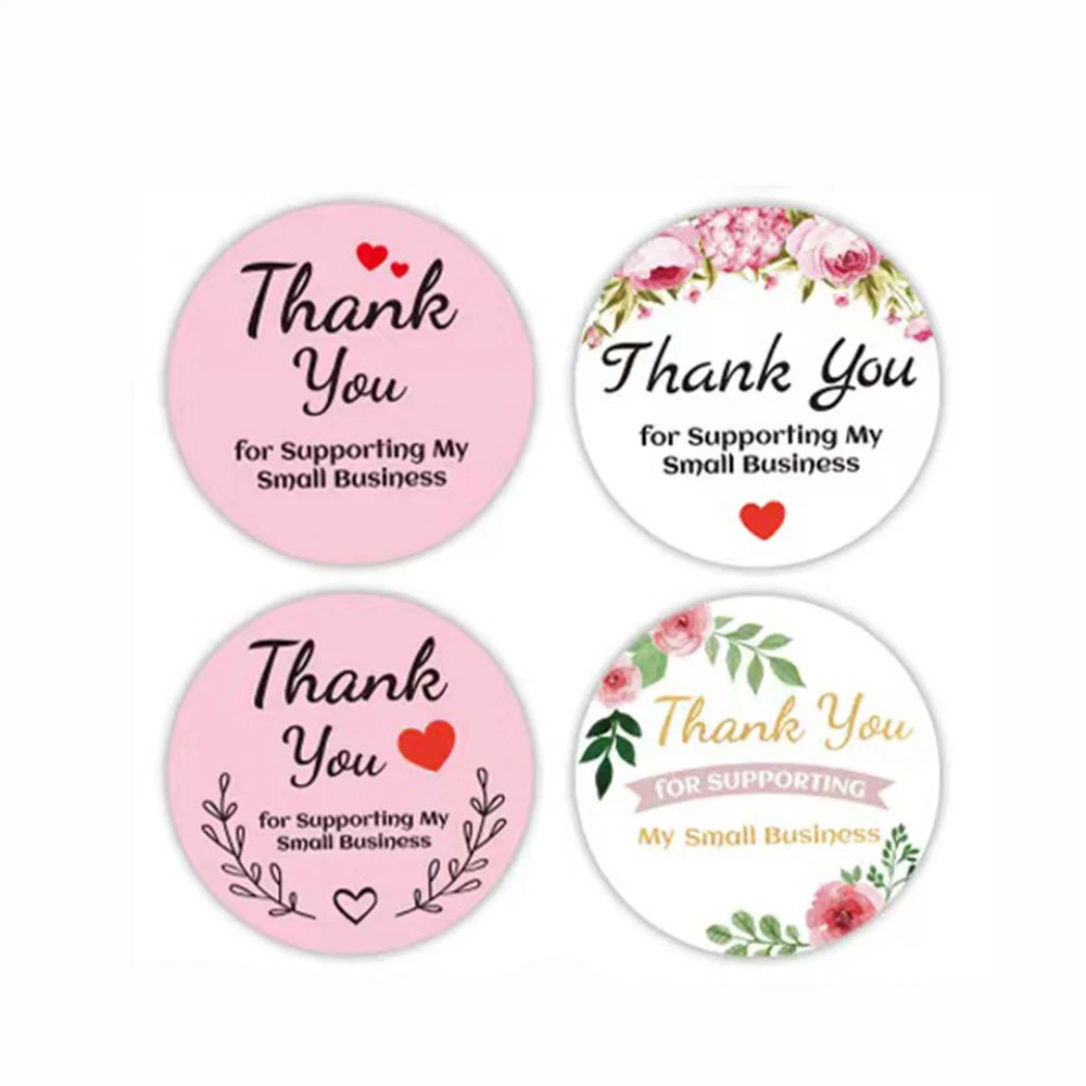 Klistermärken" thank you" rulle