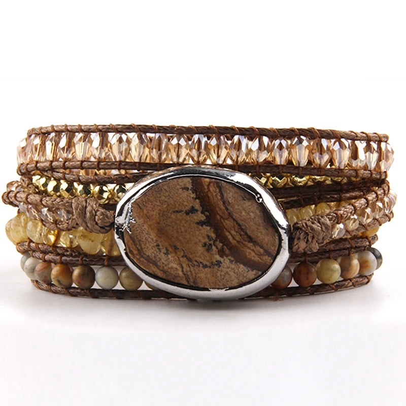Armband med ädelsten pärlor