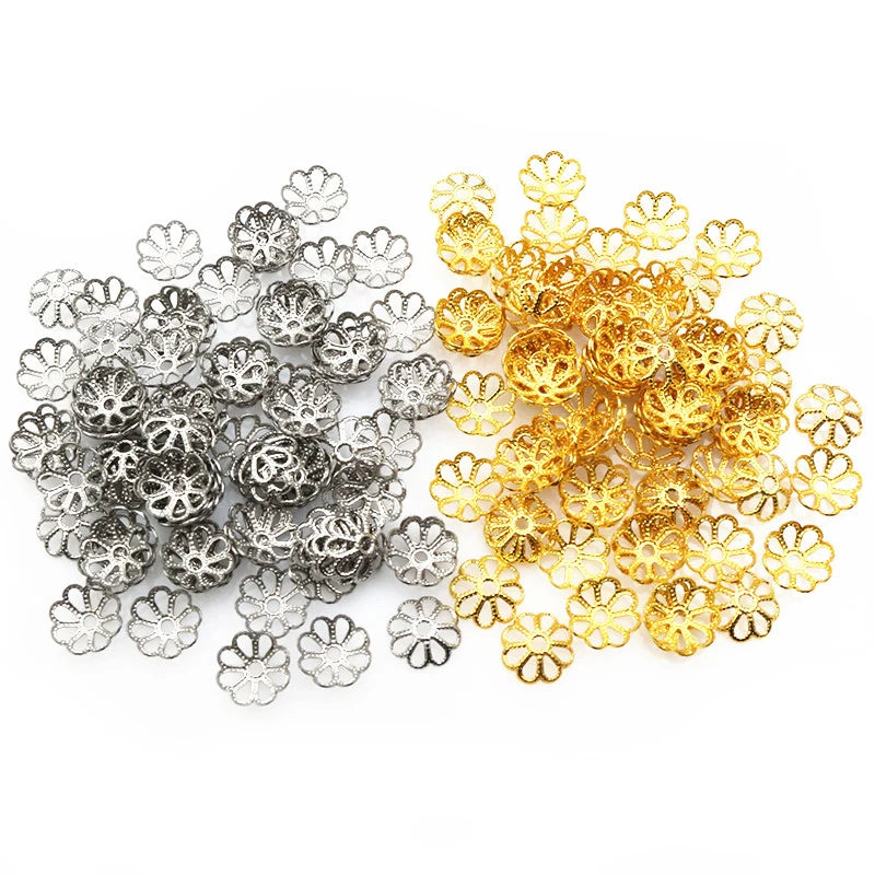 50pcs stainless steel bead caps
