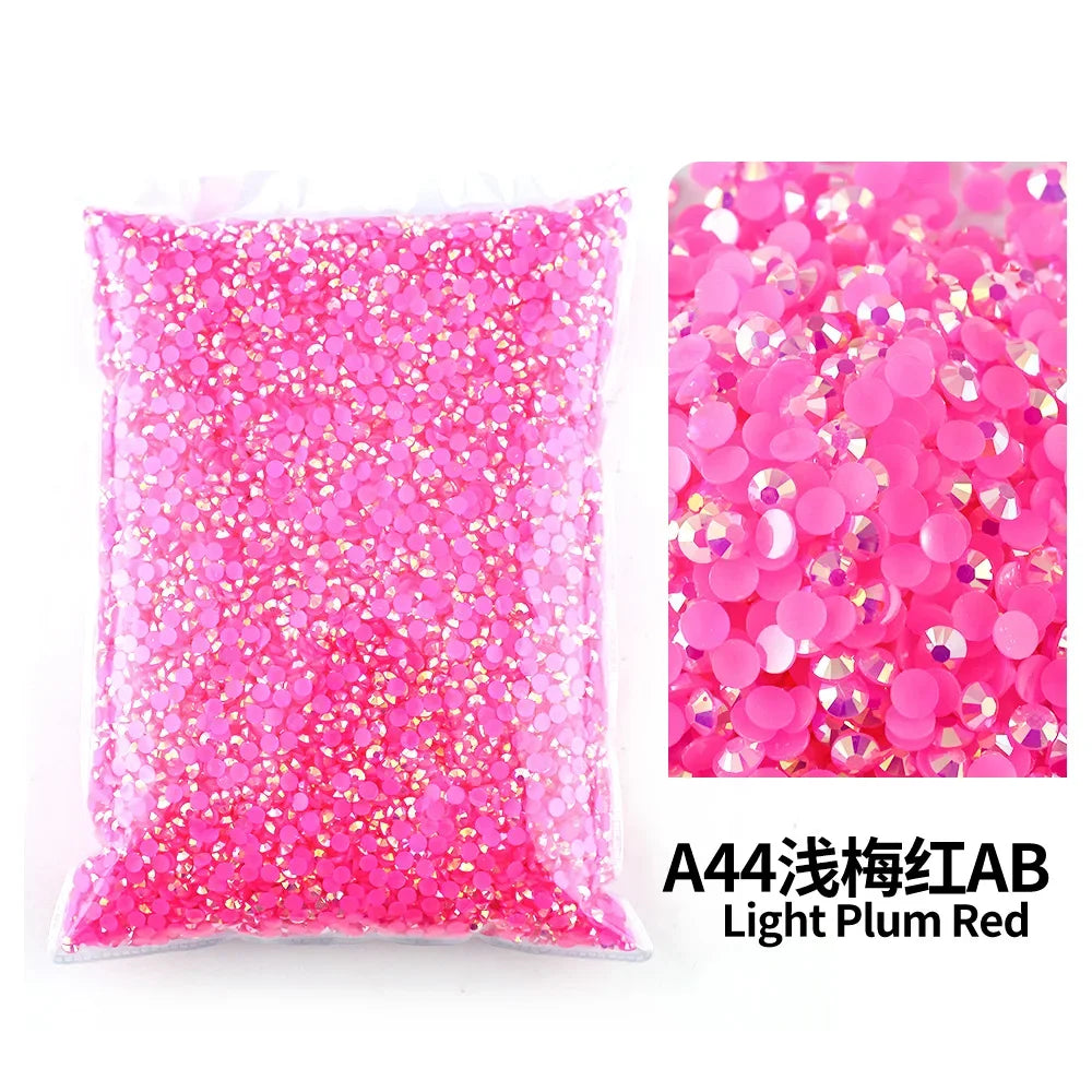 Strass stenar Resin olika Röd Rosa Nyanser