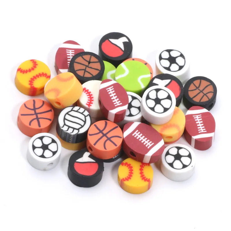 Pärlor sport bollar polymer lera