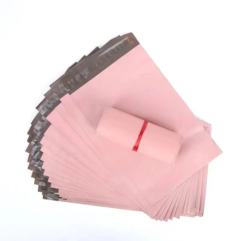 50pcs Shipping bags plastic Pink different sizes