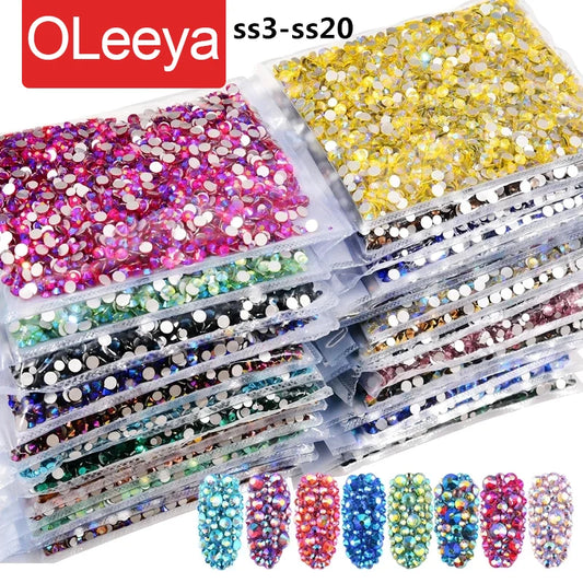 Storpack med strass stenar