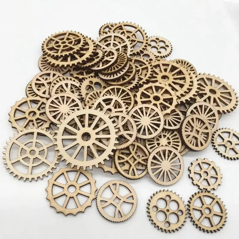 Wooden wheels in different sizes
