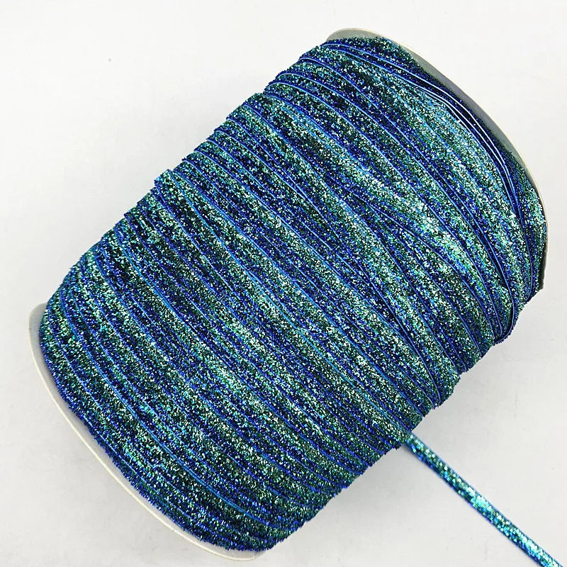 Glittrande sammets band 6mm