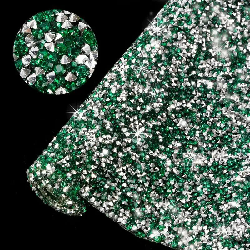 24x20cm sheet of rhinestone tape with triangular rhinestones