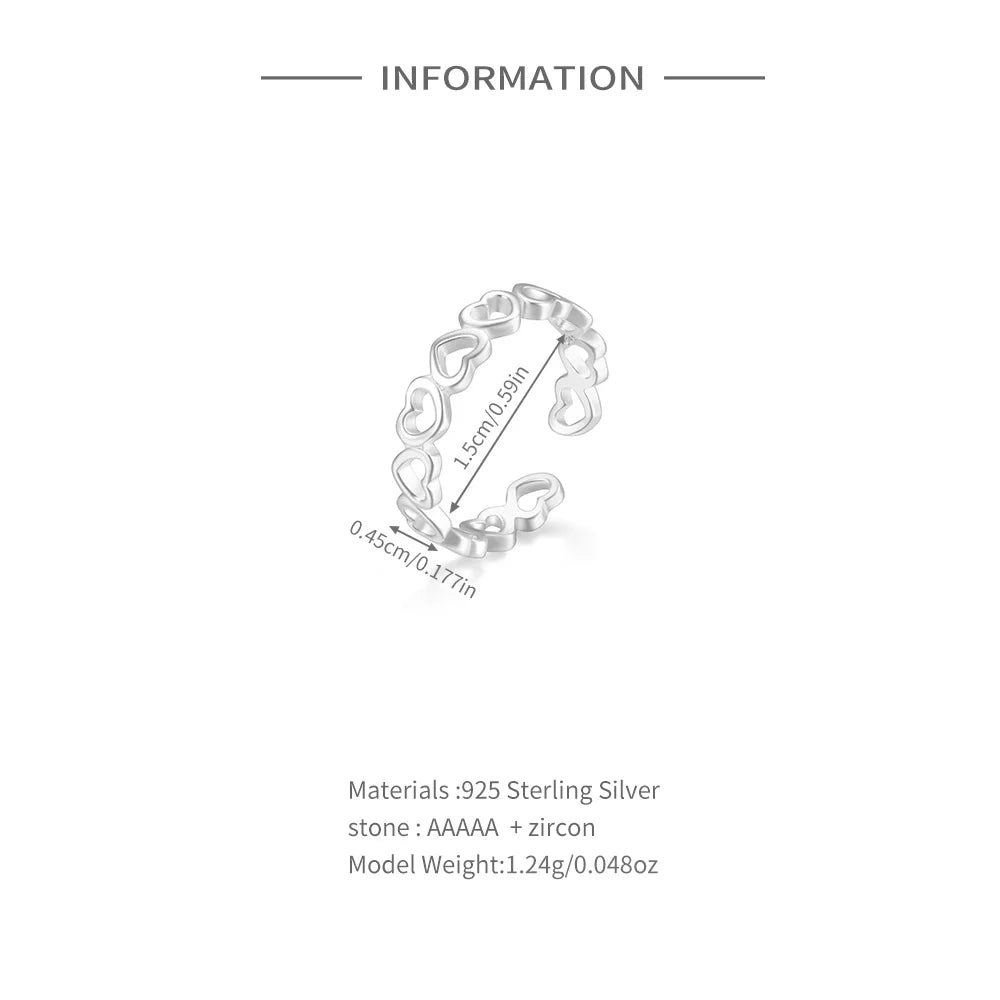 Tå ringar i äkta 925 sterling silver