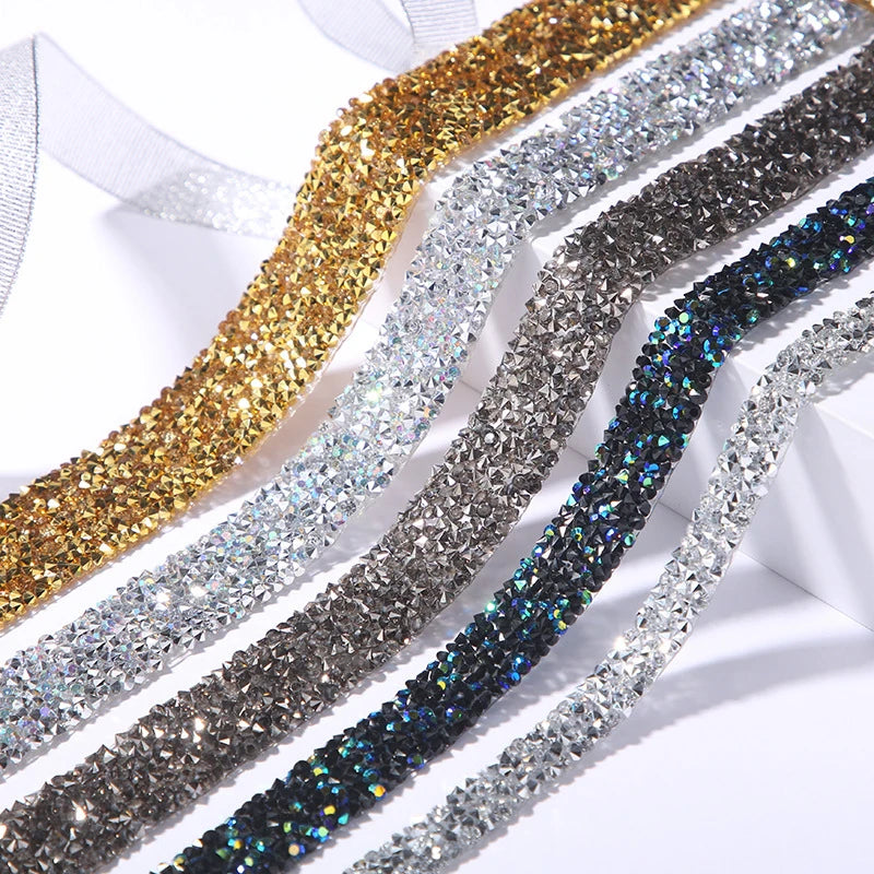 Rhinestone hot fix ribbon