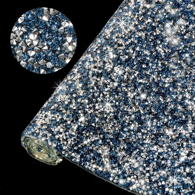 24x20cm sheet of rhinestone tape with triangular rhinestones