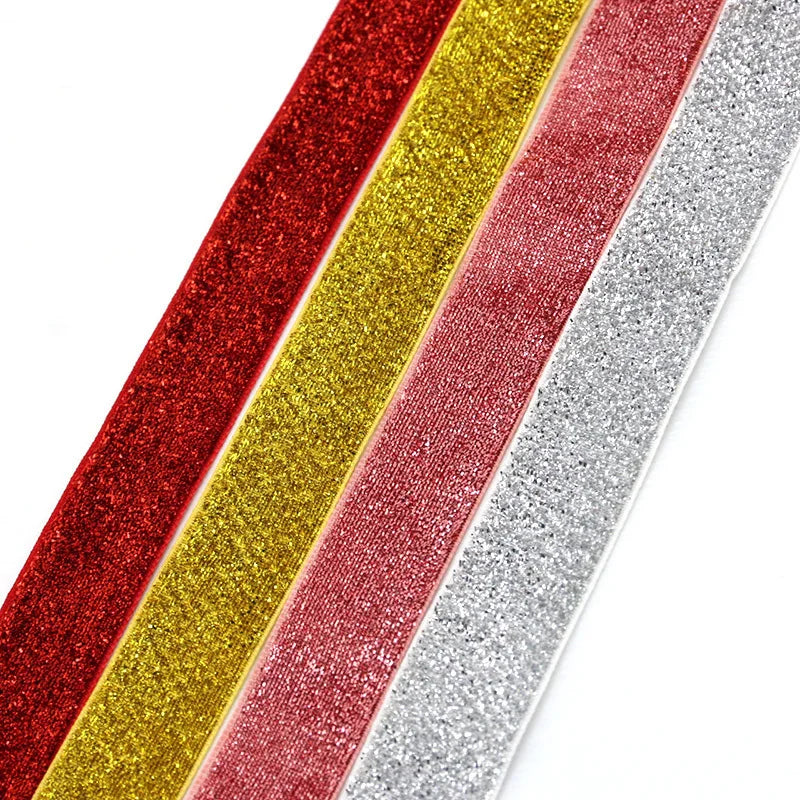 10M velvet ribbon with glitter