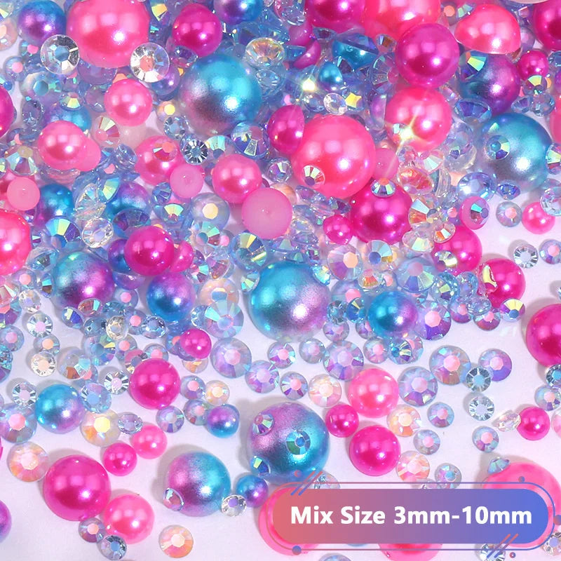 30g halv runda mixade pärlor