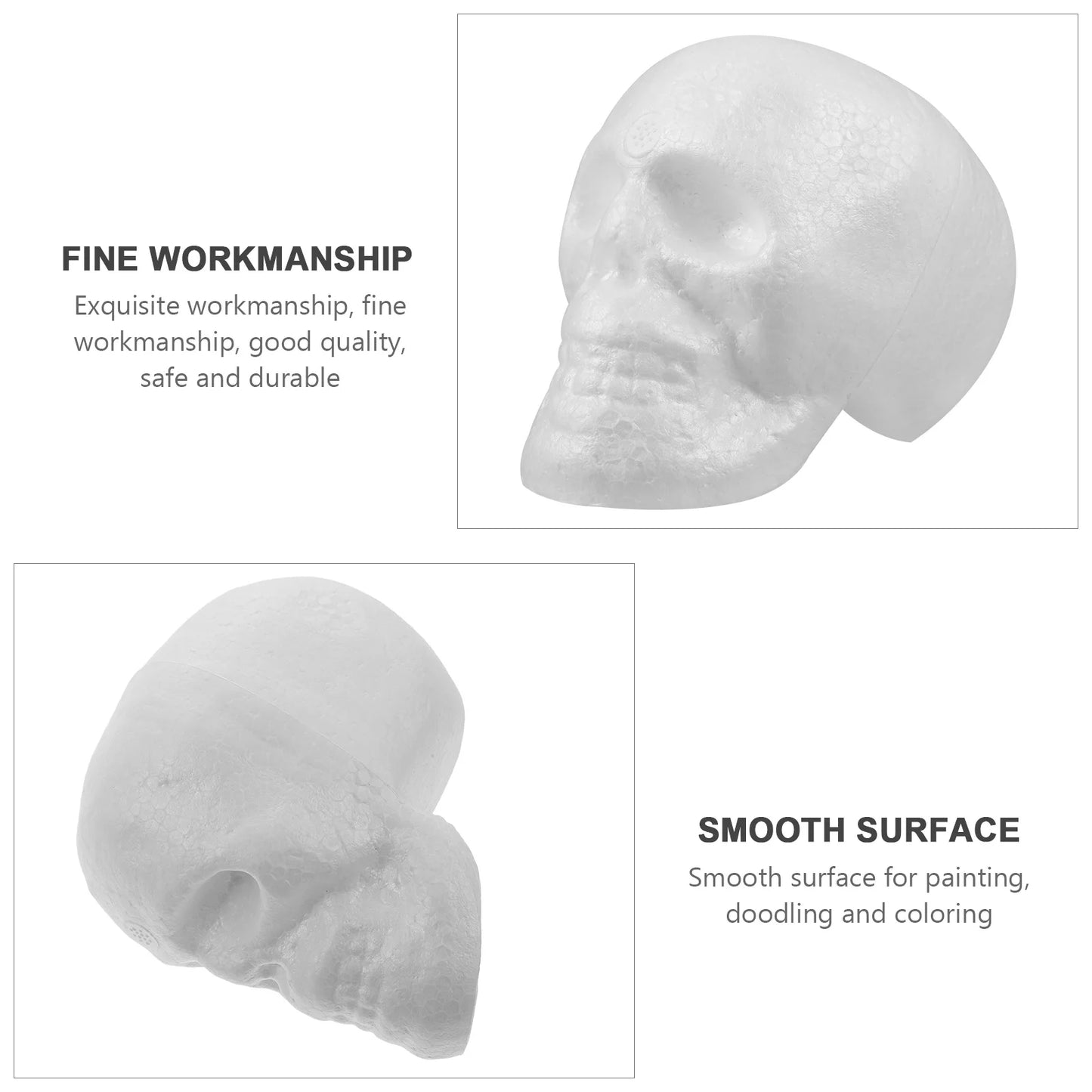 Styrofoam skull
