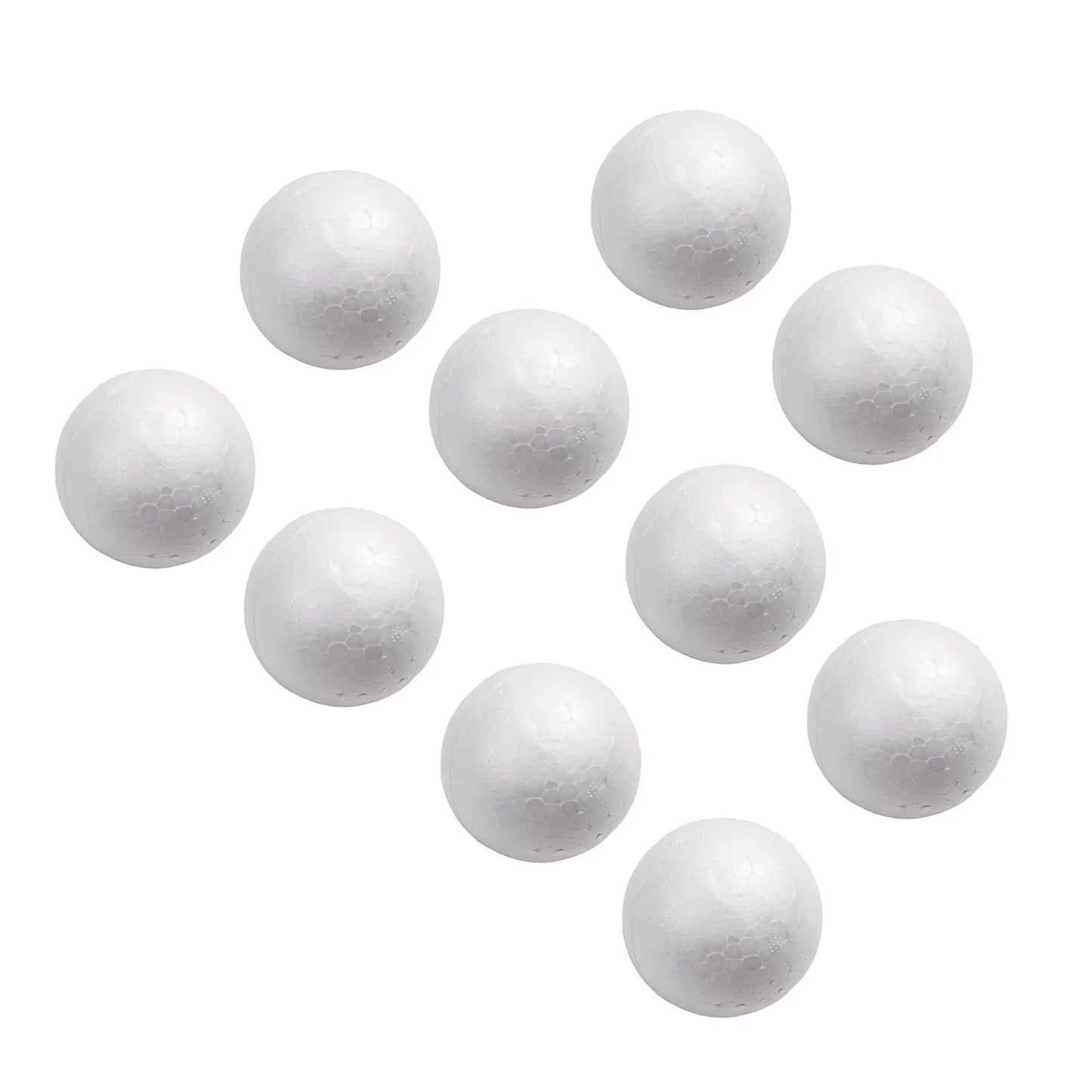 10-pack of white Styrofoam balls