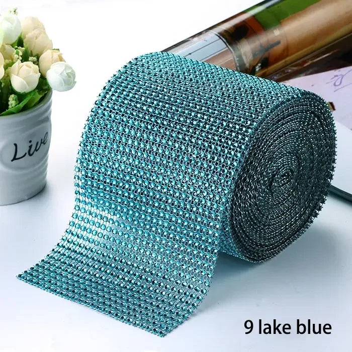 Mech decor rhinestone ribbon