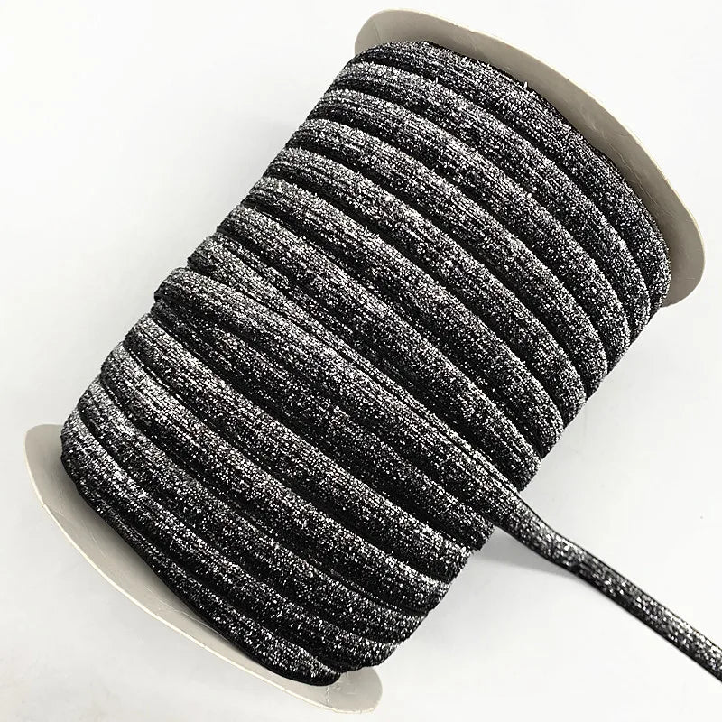 Glittrande sammets band 6mm